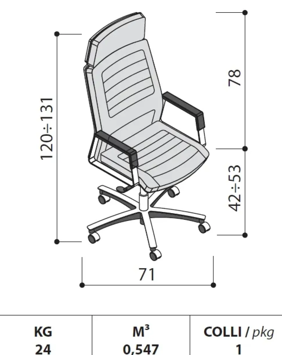 Sedia in pelle con schienale alto Neo chair in offerta