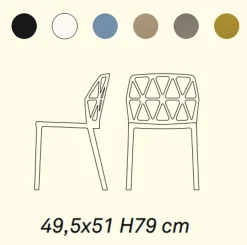 Sedia in plastica modello Alchemia di Connubia