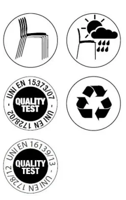 Sedia in plastica senza braccioli Galaxy in Offerta Outlet