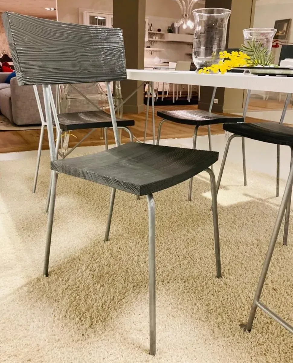 Sedia Lando da soggiorno realizzata in legno scontata del 32%