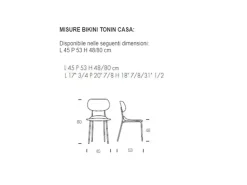 Sedia modello Bikini da soggiorno di Tonin casa -30%