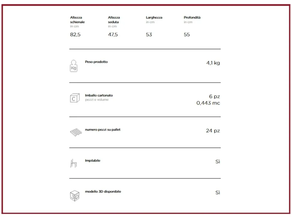 Sedia modello Bistrot da cucina di Nardi -21%