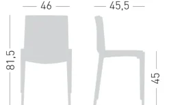 Sedia modello Clipperton blend senza braccioli di Gaber