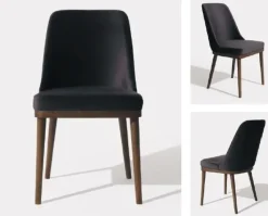 Sedia modello Sedia noce canaletto luxury marco polo a marchio Md work scontata del 40%