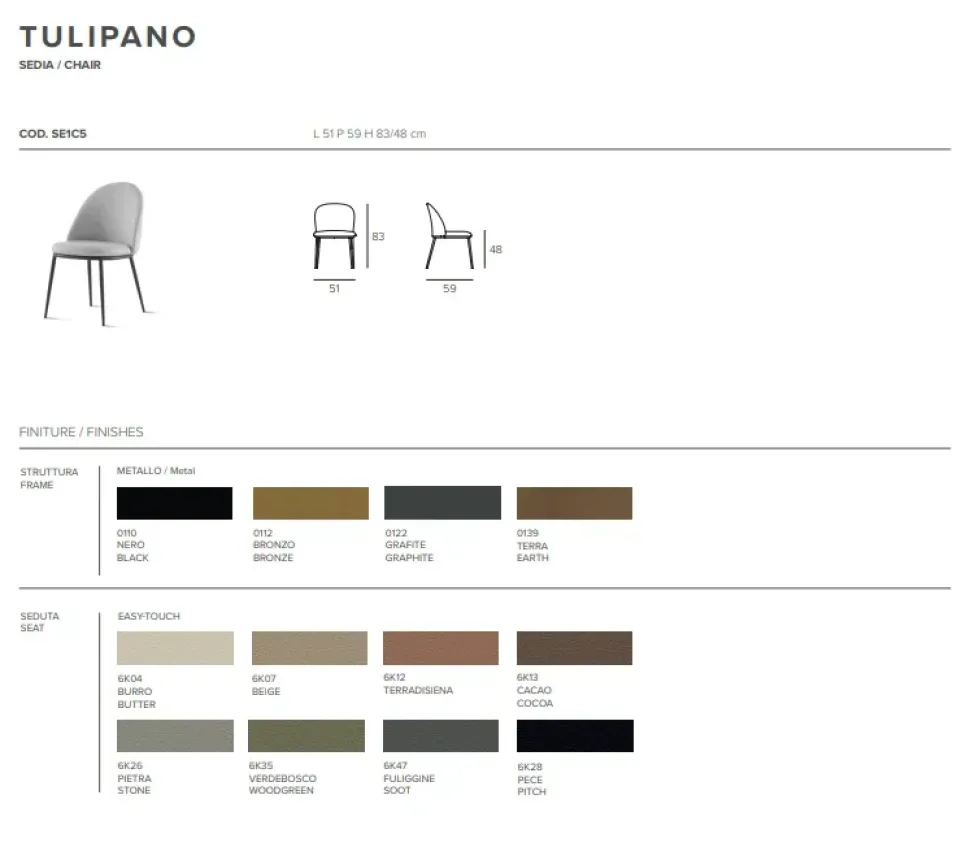 Sedia modello Tulipano di Target point a prezzo riservato