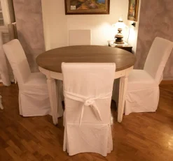 Sedia N. 4 sedie con fiocco sfoderabili Artigianale con un ribasso vantaggioso