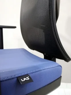 Sedia operativa in ecopelle Ciak rete con poggiatesta Las mobili con forte sconto