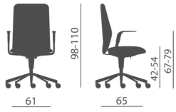 Sedia operativa in in plastica Kappa a marchio Kastel a prezzi outlet