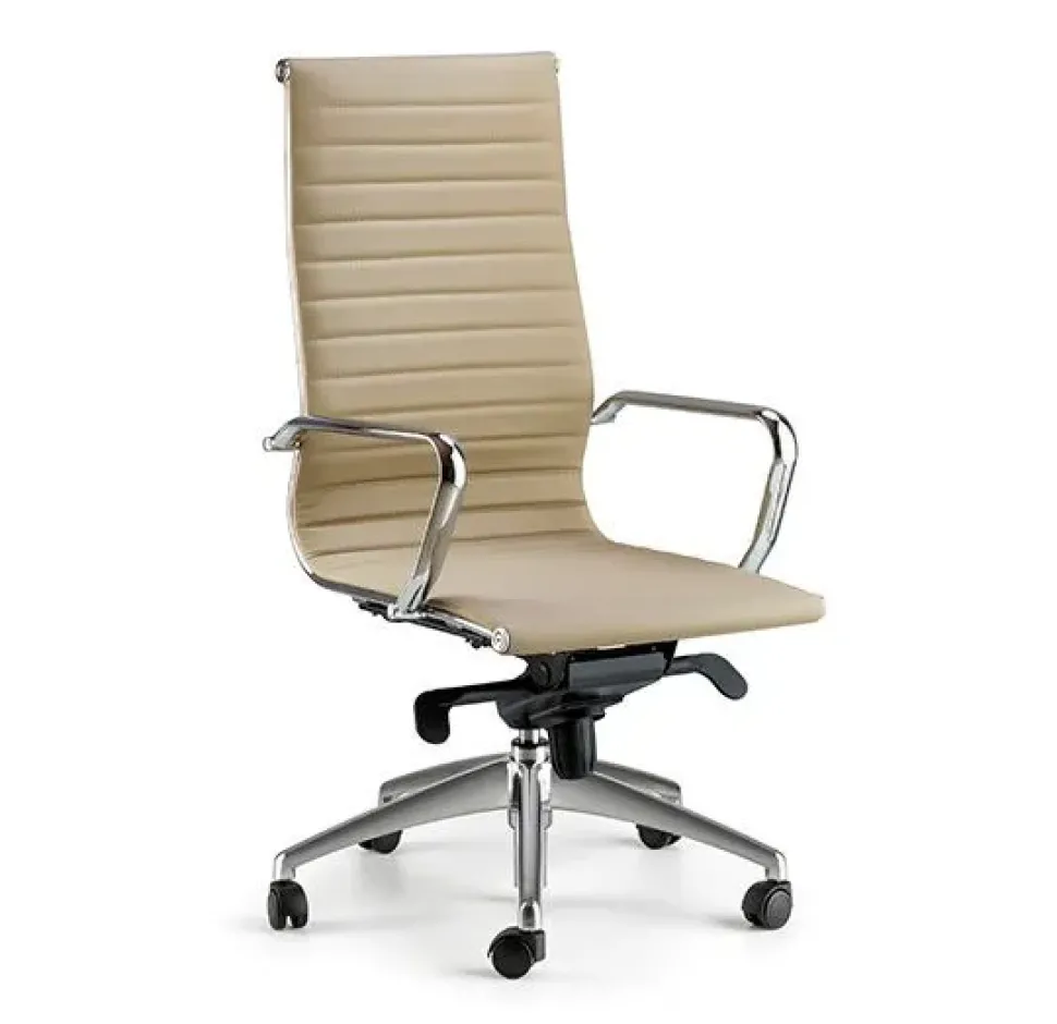 Sedia operativa Karma cromo direzionale in metallo Compir a prezzo scontato