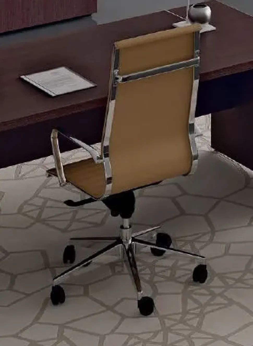 Sedia operativa Karma cromo direzionale in metallo Compir a prezzo scontato