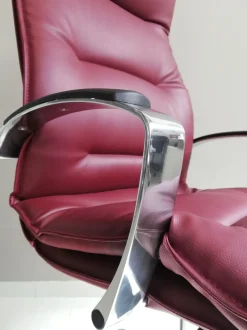 Sedia operativa modello Tris sedie: formen direzionale + 2 sedie visitatore sistema slitta Las mobili in OFFERTA OUTLET