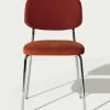 Sedia Sedia in metallo con seduta e schienale imbottiti  da cucina realizzata in metallo scontata del 40%