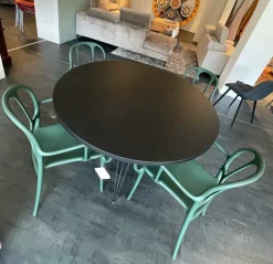 Sedia Sedia verde da soggiorno realizzata in metallo scontata del 30%