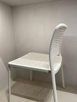 Sedia senza braccioli Audrey  bianca Kartell a prezzo Outlet