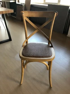 Sedia senza braccioli Country di Artigianale a prezzo Outlet