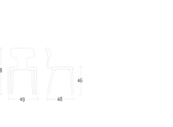 Sedia senza braccioli Nala di Altacom in Offerta Outlet