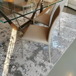 Sedia senza braccioli Norma couture di Cattelan italia a prezzo Outlet