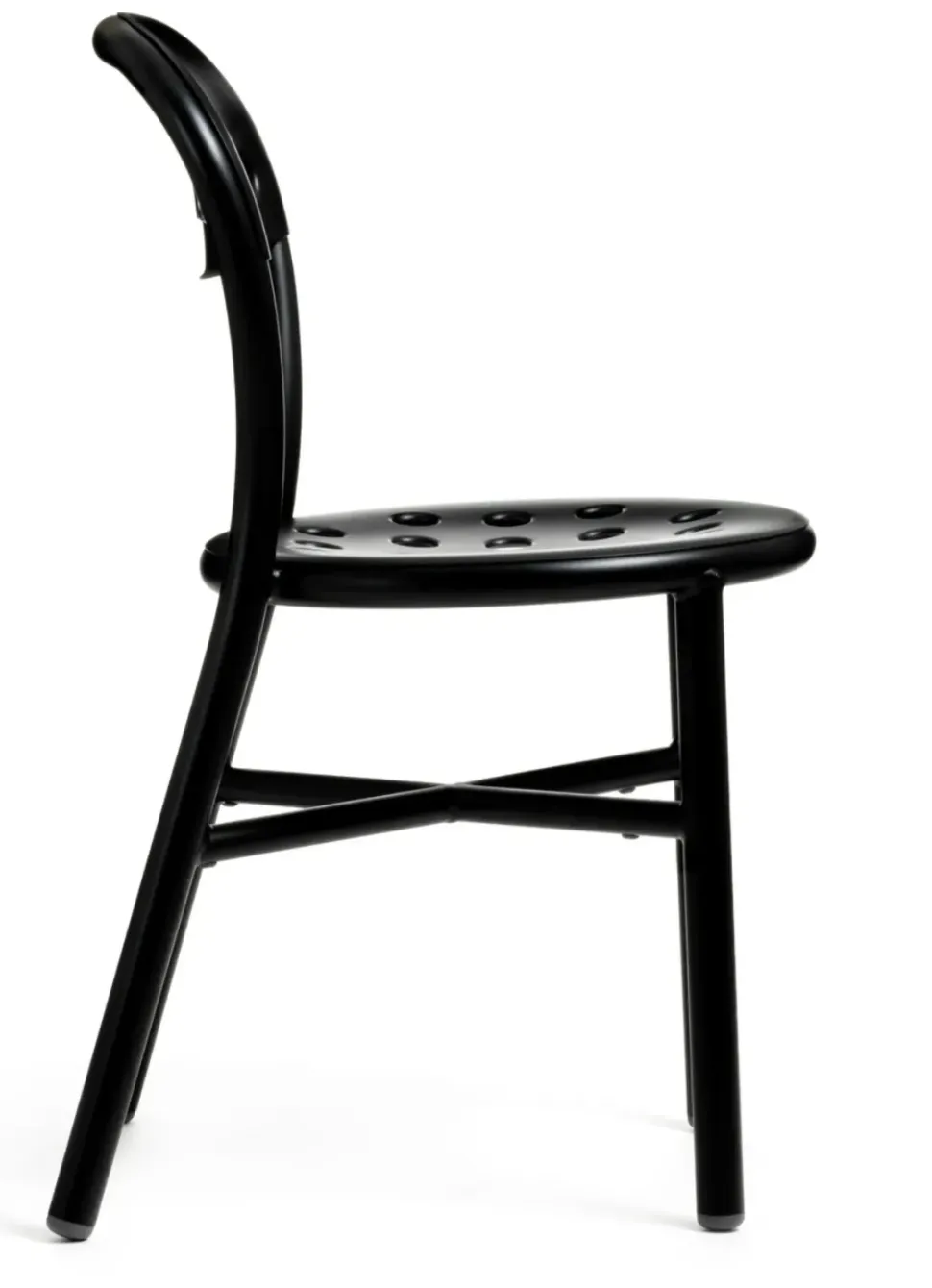 Sedia senza braccioli Sedia pipe nero lucido magios di Magis a prezzo scontato