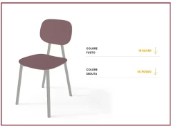 Sedia senza braccioli Tata young 4 di Point house in Offerta Outlet