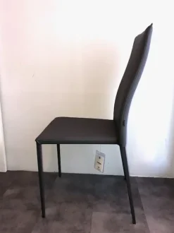 Sedia Tai - eco pelle antracite  Bontempi a prezzo scontato