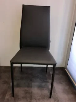 Sedia Tai - eco pelle antracite  Bontempi a prezzo scontato