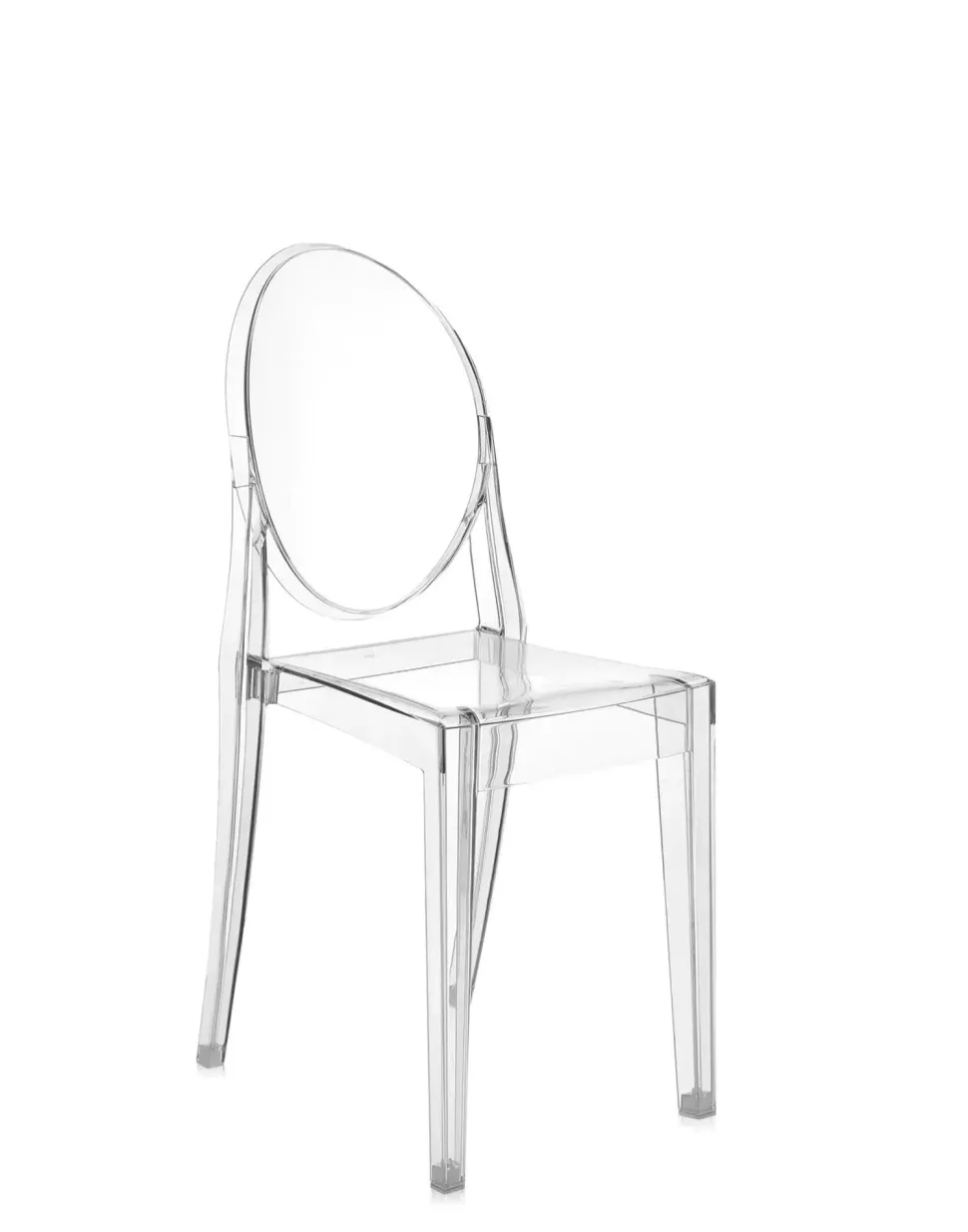 Sedia Victoria ghost da soggiorno realizzata in plastica scontata del 30%