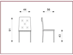 Sedia Wanda di Stones in OFFERTA OUTLET -50%