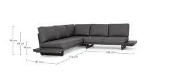 Set da giardino Salotto angolare infinity a marchio Bizzotto a prezzo scontato