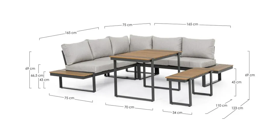 Set da giardino Set angolare sven a marchio Bizzotto a prezzo scontato