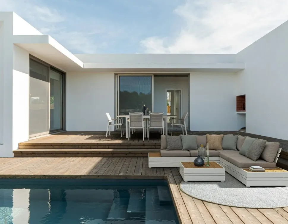 Set per l'esterno Salotto angolare osten a marchio Bizzotto a prezzo scontato