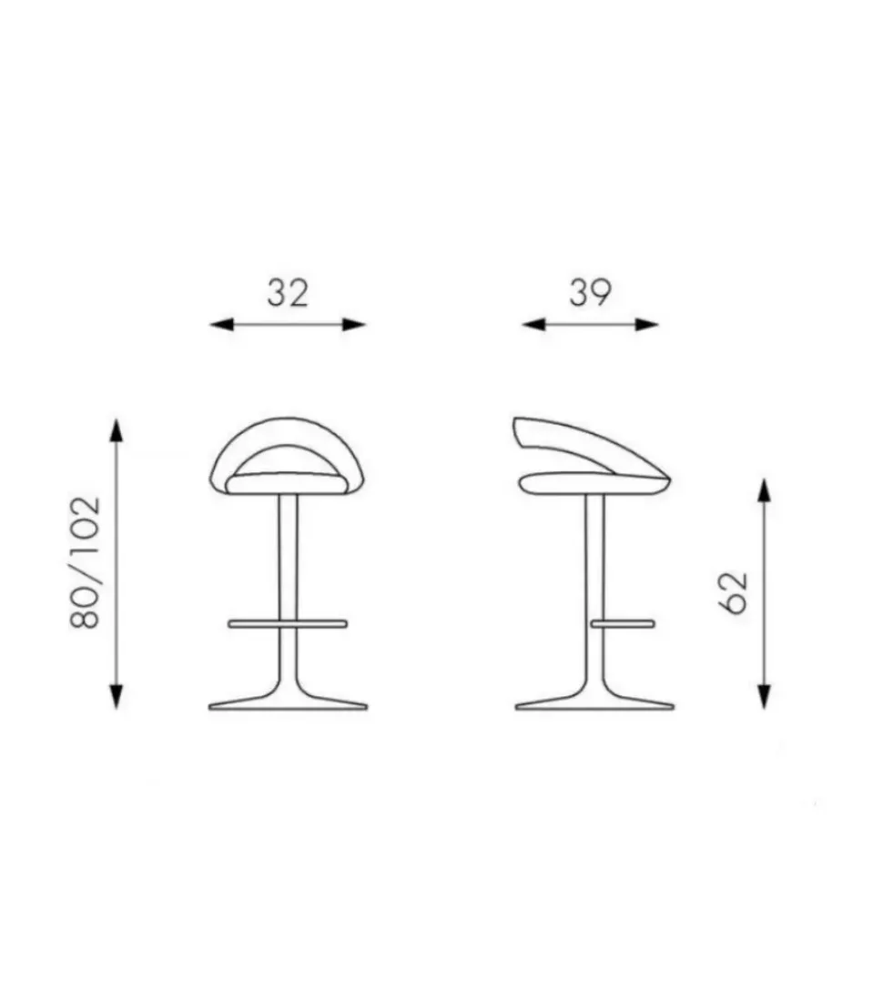 Sgabello con base centrale Kolbi Stones in offerta