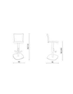 Sgabello con base centrale Emy Ozzio a prezzi outlet