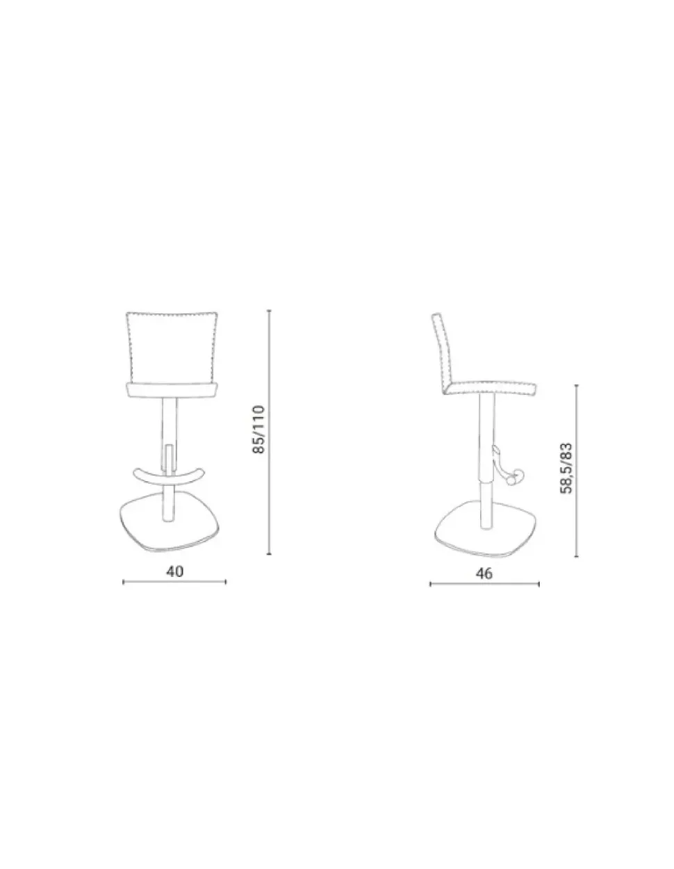 Sgabello con base centrale Emy Ozzio a prezzi outlet
