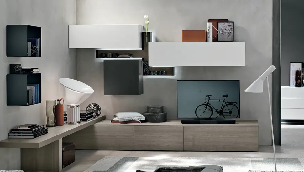 Soggiorno completo A014 di Tomasella in stile design a prezzi outlet