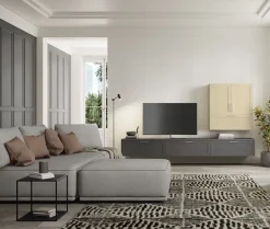 Soggiorno completo Arcadia as 102 di Febal in laminato opaco in Offerta Outlet