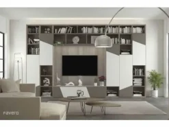 Soggiorno completo Composizione disegual spalla - 7rf 5020_a di Favero in legno a prezzo scontato