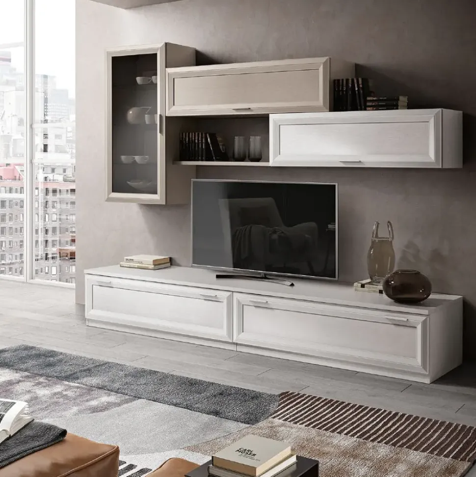 Soggiorno completo Deco' di Gierre mobili in laminato materico a prezzo scontato