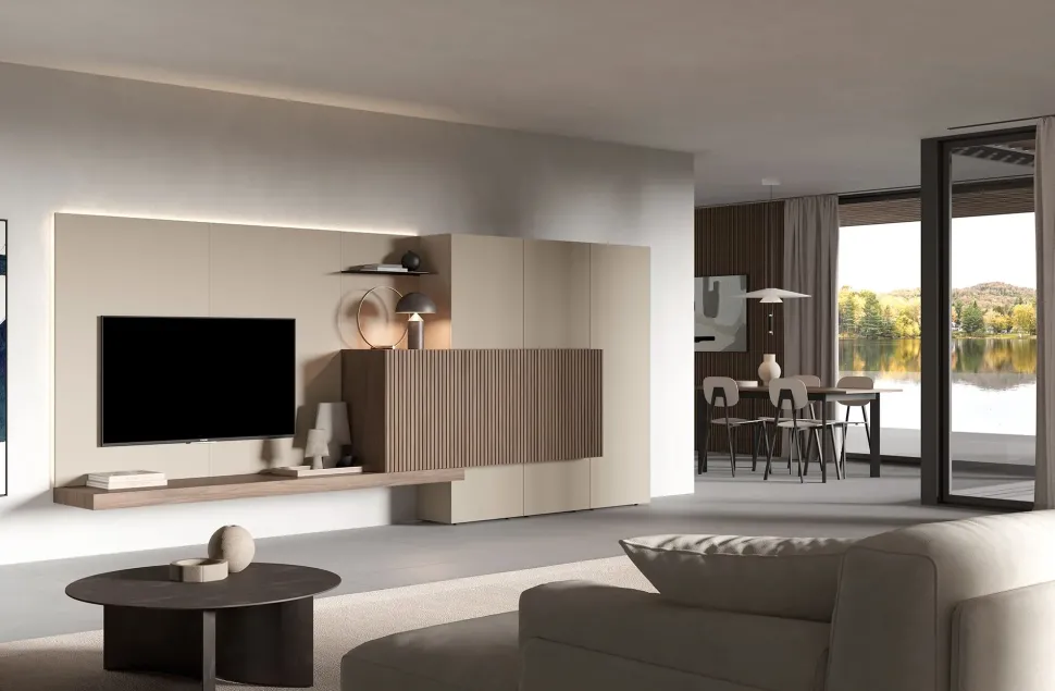 Soggiorno completo Favero di Favero in laminato materico a prezzo scontato