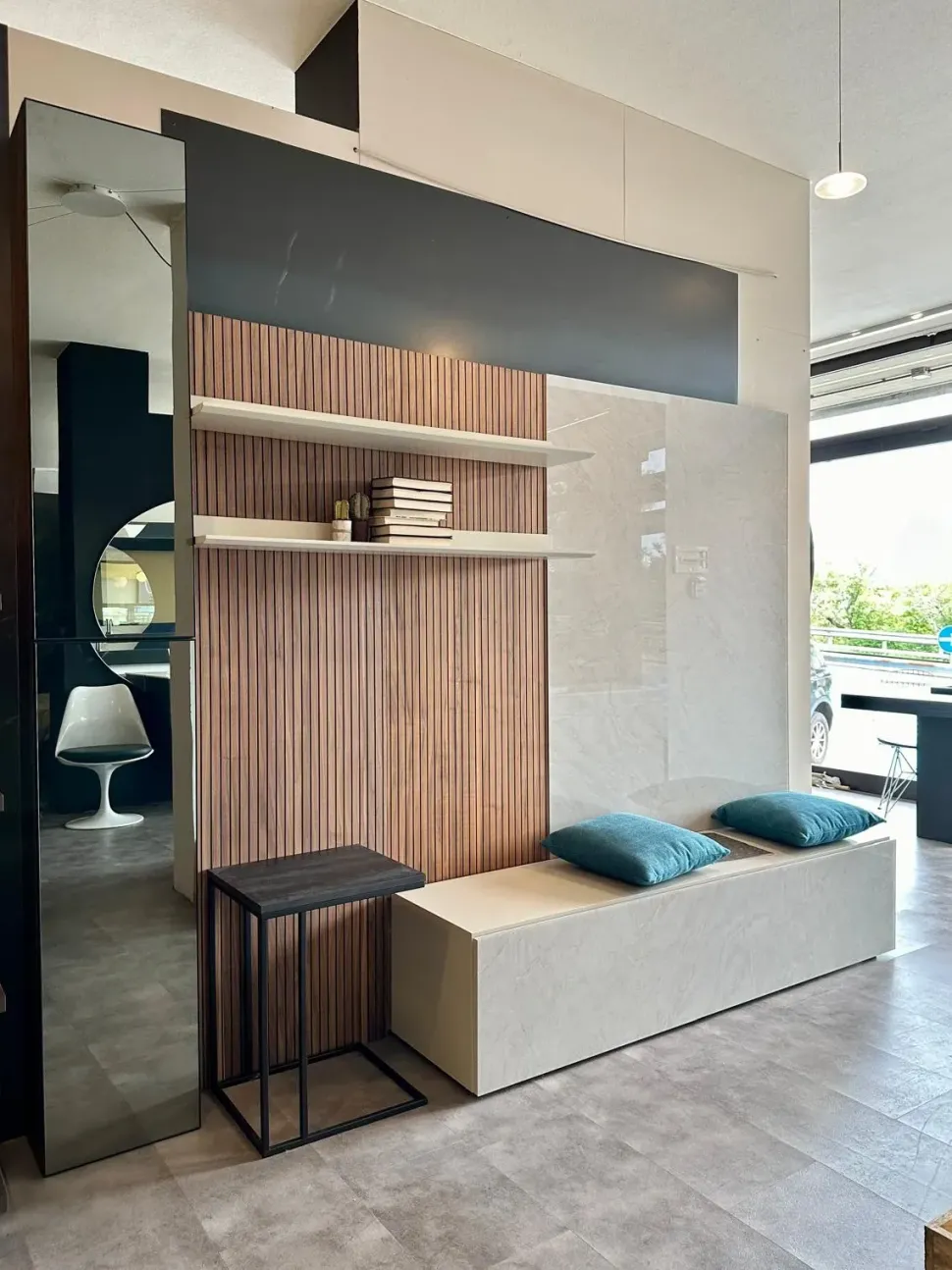 Soggiorno completo Horizon wall di Mobilgam in stile design a prezzi convenienti