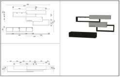 Soggiorno completo Lampo di Sangiacomo in legno in Offerta Outlet