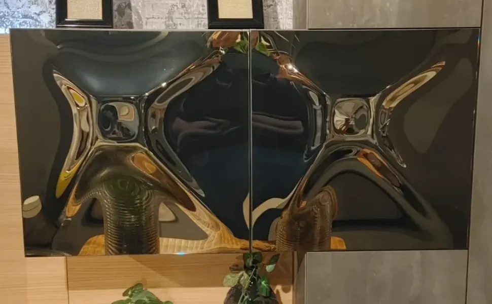 Soggiorno completo Living by 2b di Duebitalia in laminato materico a prezzo scontato