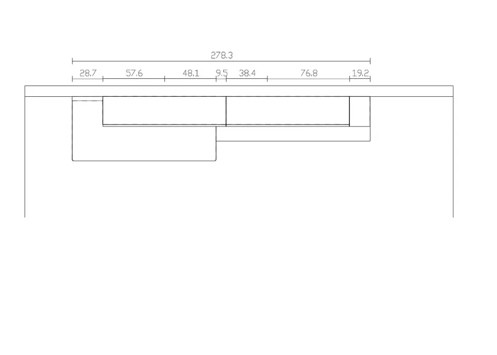 Soggiorno completo Living di Moretti compact camerette in laminato materico a prezzo Outlet
