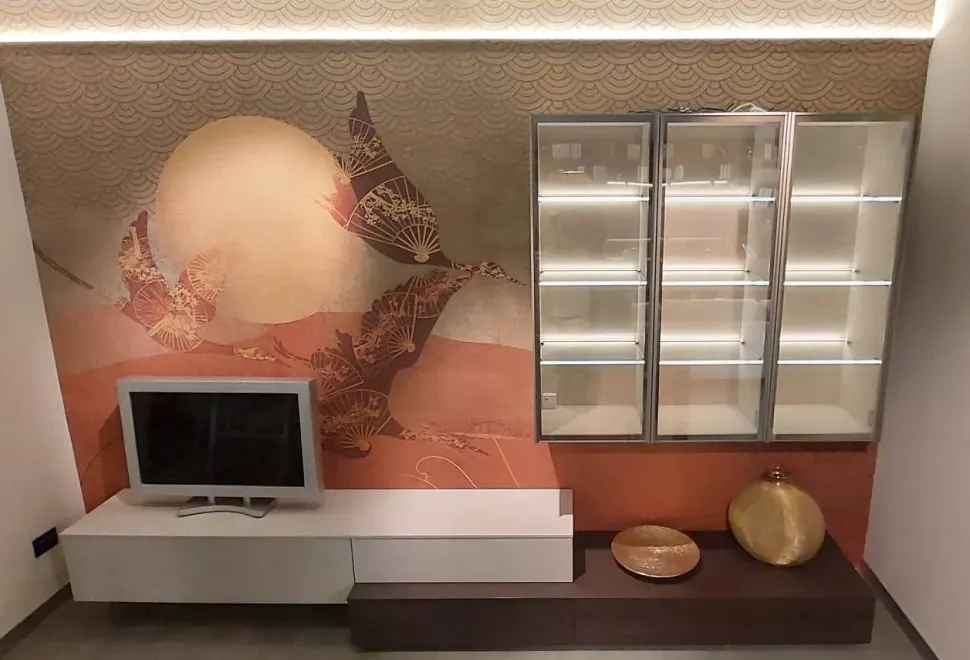 Soggiorno completo Luxury di Santalucia in laminato opaco in Offerta Outlet