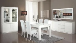 Soggiorno completo Modello roma laccato bianco lucido Artigianale OFFERTA OUTLET