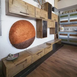 Soggiorno completo modello Composizione soggiorno bortoli  bambu miele e black  di Bortoli a prezzo scontato