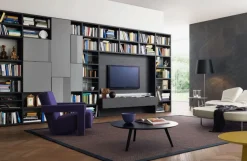 Soggiorno completo Modo m5c54 di Sangiacomo in legno in Offerta Outlet