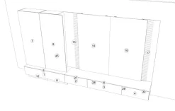 Soggiorno completo Parete modulnova mh6 di Modulnova in laminato materico a prezzo scontato