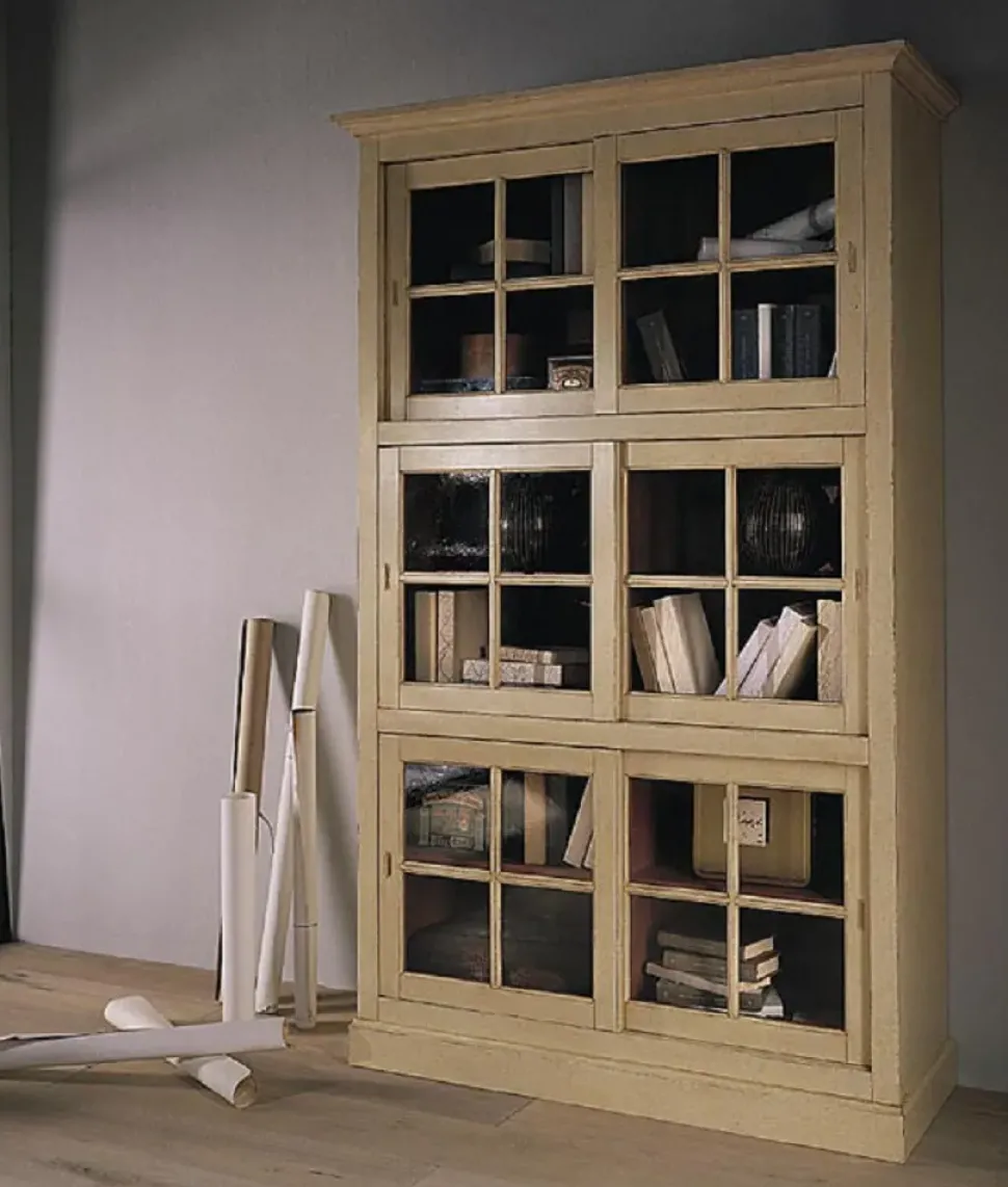 Soggiorno Libreria con ante scorrevoli scontato del -30 %