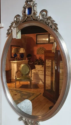 Specchiera in stile classico Foglia argento anticato OFFERTA OUTLET