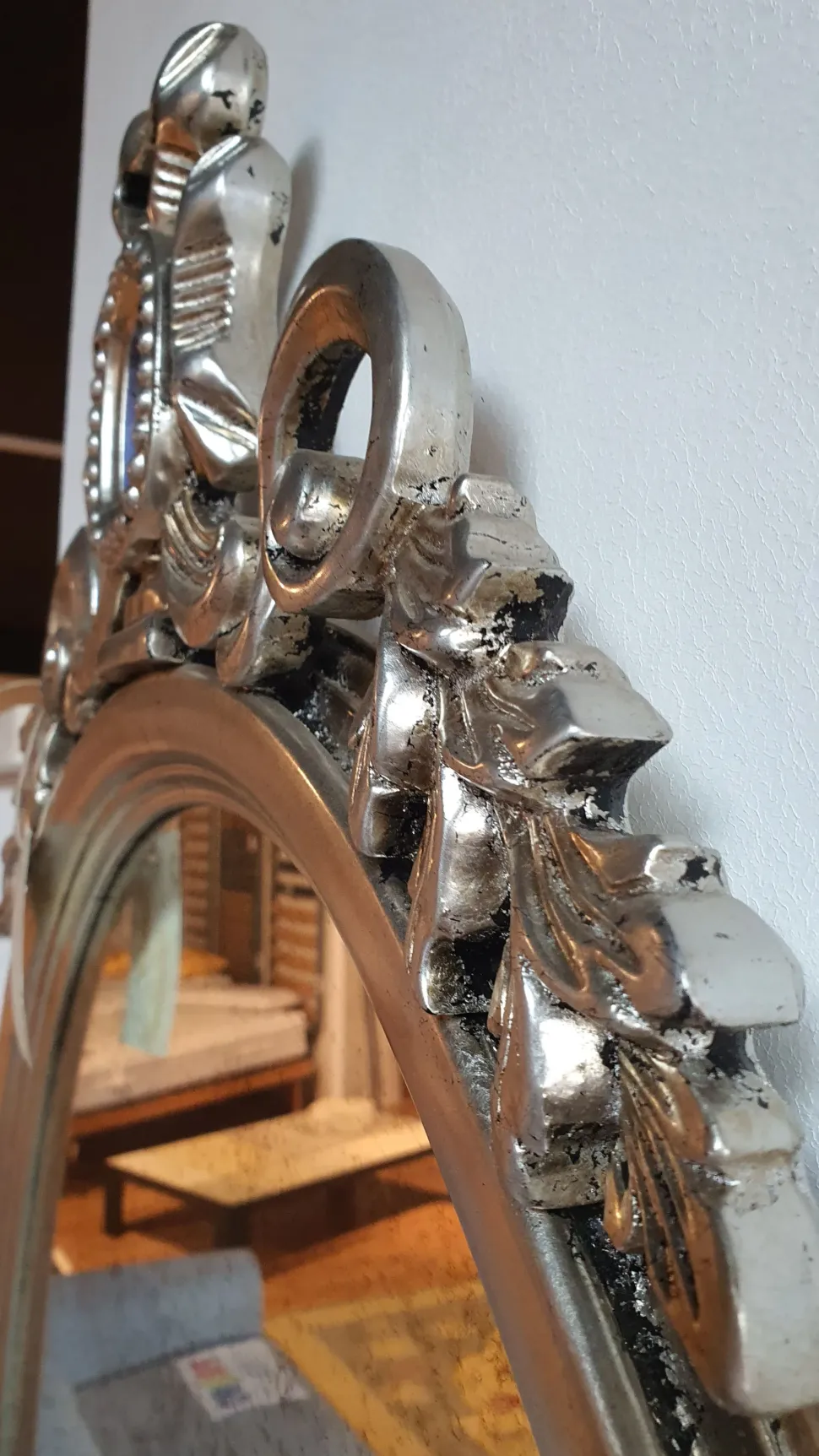 Specchiera in stile classico Foglia argento anticato OFFERTA OUTLET